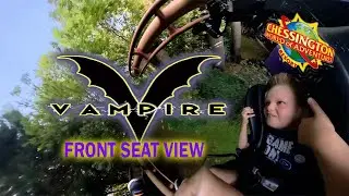 Vampire Ride Chessington - Front Row -  POV [4k] - walk through and ride