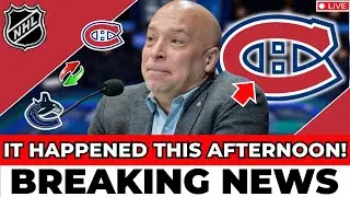 IT HAPPENED ONE HOUR AGO! CANUCKS CONFIRM TRADE RUMORS WITH THE CANADIENS CANADIENS NEWS