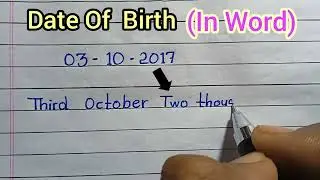 Date Of Birth / How to write D. O. B in Word?
