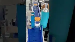 Glass bottle labeling compatible with conical bottles labeling machine.