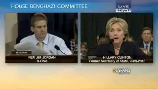 Rep. Jim Jordan (R-OH) 3rd Q/A with former Sec. of State Hillary Clinton, Part 1