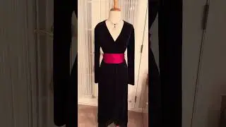 Replicating Princess Diana's Black Velvet Dress with Red Satin Sash. Plus Beautiful 