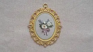 Roses stem stitch Ribbon embroidery Bouquet of roses Flower design