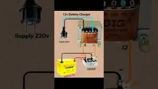 How to Make 12V Battery Charger Using Transformer 🔋#circuitdesign #electrical#shorts