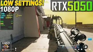 Warzone RTX 5050 + Ryzen 5 5600x - 1080p Low, Frame Generation ON,