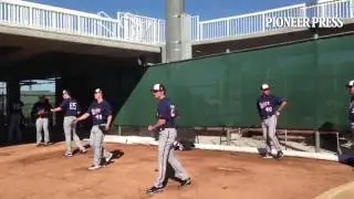 Video: (l-r) Trevor May, Vance Worley and Brooks Raley throw bullpen sessions #MNTwins