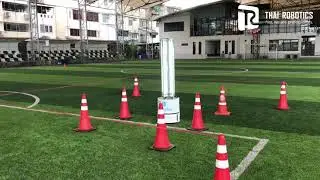 UV-C Disinfection Robot Test Obstacle Avoidance System | ThaiRobotics