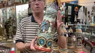 1908 Dumler & Breiden Bremen Town Musicians Master Stein 694, Turn Verein Prize at Gannon's Antiques