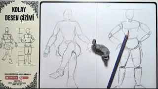 Kolay Desen Çizimi | Kadın ve Erkek Model Desen Çizimi (Karakalem Anlatım)