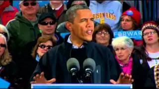 Obama Begins Final Day of Campaigning in Wis.