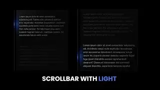 Scrollbar With Light Using HTML & CSS | CSS Scrollbar