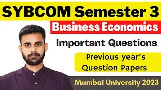 SYBCOM Business Economics Semester 3 important questions #idolmumbaiuniversity