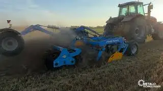 Rolland-FieldHawk-6.0 darbai Raseinių r. | Darbas kviečių ražienoje | Diskinis skutikas bandymuose