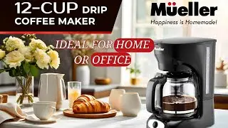 Mueller 12-Cup Drip Coffee Maker: Ideal for Home or Office