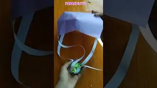 HOW TO MAKE PARACHUTE WITH PAPER | EASY PAPER PARACHUTE MAKING| #shorts #parachute #papercrafts