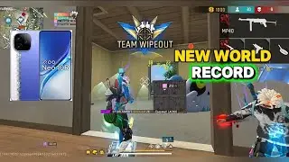Free fire new world record | Free fire fastest 1Vs4 with skyboard ⚡ |  Iqoo neo 10r 