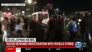 VIDEO: Hartford mayor's office investigates vehicle strikes at anti-ICE protest