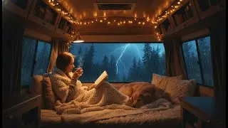 SOLO VAN LIFE: Sleeping in a MASSIVE Rain Storm with Dog 🌧️ Ultra Cozy Night Routine ASMR