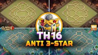 TOP 10! Town Hall 16 (Th16) War and Trophy Pushing Base | Th16 Anti 3-Star Base! Clash of Clans