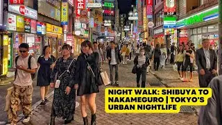 Night Walk from Shibuya to Naka Meguro: Tokyo's Evening Tranquility - June 2024