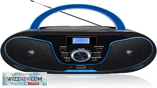 LONPOO Stereo CD Boombox Portable Bluetooth Digital Tuner FM Radio CD Player