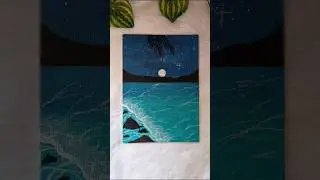 Quiet nights on canvas 🌙 #art #artshorts #artwork #acrylicpainting #acrylic #drawing #canvas #shorts