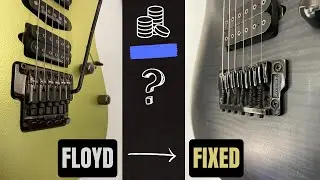 Turn your Floyd Rose into a fixed bridge guitar with coins and sticky tape!