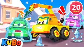 Tiny Cars Turn Into Ice Cubes!🧊 Rush to Rescue | Fun Truck Play Time | Kubo - Cartoons For Toddlers