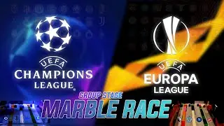 CHAMPIONS LEAGUE & EUROPA LEAGUE MARBLE RACE - Group Stage 🔵🟠 !
