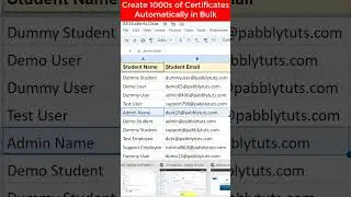 Создавайте тысячи сертификатов автоматически | Автоматический генератор сертификатов #shorts #sho...