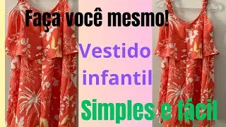 Como fazer Vestido infantil de Viscose#costuraparainiciante #façavocêmesmo