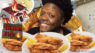 Fish Fry Friday Mukbang 먹방 | Fried Catfish and Fries + My Apartment 🏠 Was On Fire🔥😱