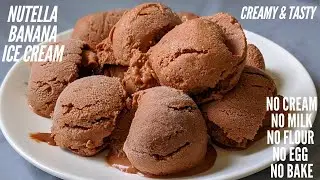 Banana Ice Cream Recipe || Banana Ice Cream With Nutella/Chocolate || Kids Special