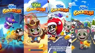 Talking Tom Gold Run Lawa Chase Vs Tom Wild West Vs Tom China Vs Tom Football Gamaplay