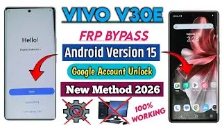 Vivo V30e FRP Bypass Android 15 | Vivo V30e Google Account Unlock New Method 2026 Without PC