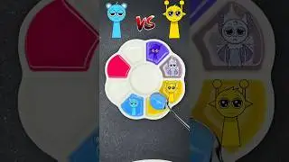 Sprunki Color Mixing💙💛💜 #colormixingmagic #colormixing #shorts #shortsvideo #sprunki #shortvideo