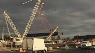 Construction of the Outer Harbor rail overpass