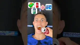 Misturei todos os refrigerantes e 🥫🥤mentos naboca?! #shorts #challenge#1619