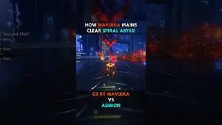 C0 R1 Mavuika one cycles ASIMON in new Spiral Abyss 5.4/5.5 ! #mavuika #spiralabyss #genshinshorts