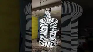 Inflatable Balloon Zebra Mascot with Blower for 2023 #Stagedesign Decoration
