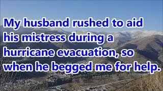 My husband rushed to aid his mistress during a hurricane evacuation, so when he begged me for help.
