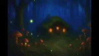 Fantasy Forest Ambience with Glowing Mushrooms (1 Hour)