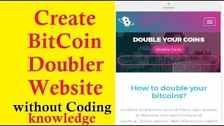 How To Create Professional  Bitcoin Doubler  Website  | Without Coding Knowledge