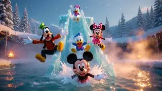 Mickey & Friends Giant Ice Slide Adventure &ndash; Episode 10 | Winter Pool Splash! #mickeymouse