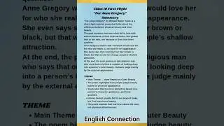 For Anne Gregory Class 10 | Summary Theme Poetic Devices | CBSE First Flight Poem #yt #shortsfeed
