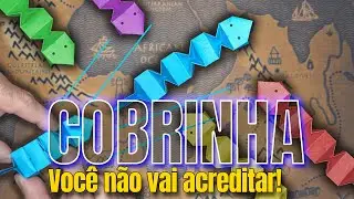 Cobrinha Deslizante de Origami 🐍✨