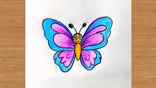How To Draw A Butterfly 🦋 Easy | Step By Step For Beginners | Art Tutorial | Art Is My Soul🤗
