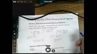 Factoring-Greatest Common Factor GCF and Grouping Method