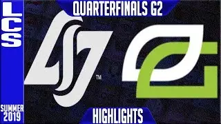 CLG vs OPT Highlights Game 2 | LCS Summer 2019 Playoffs Quarterfinals | CLG vs Optic Gaming