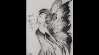beautiful girl drawing | fairy drawing |tinkerbell drawing easy
